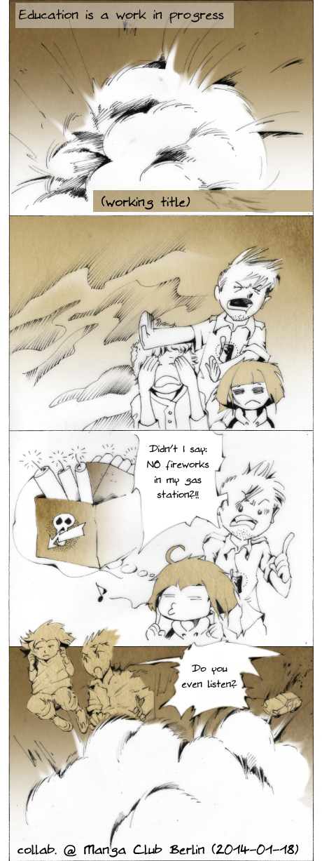 Yonkoma four panel comic storytelling