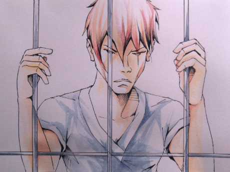 manga watercolor prisoner
