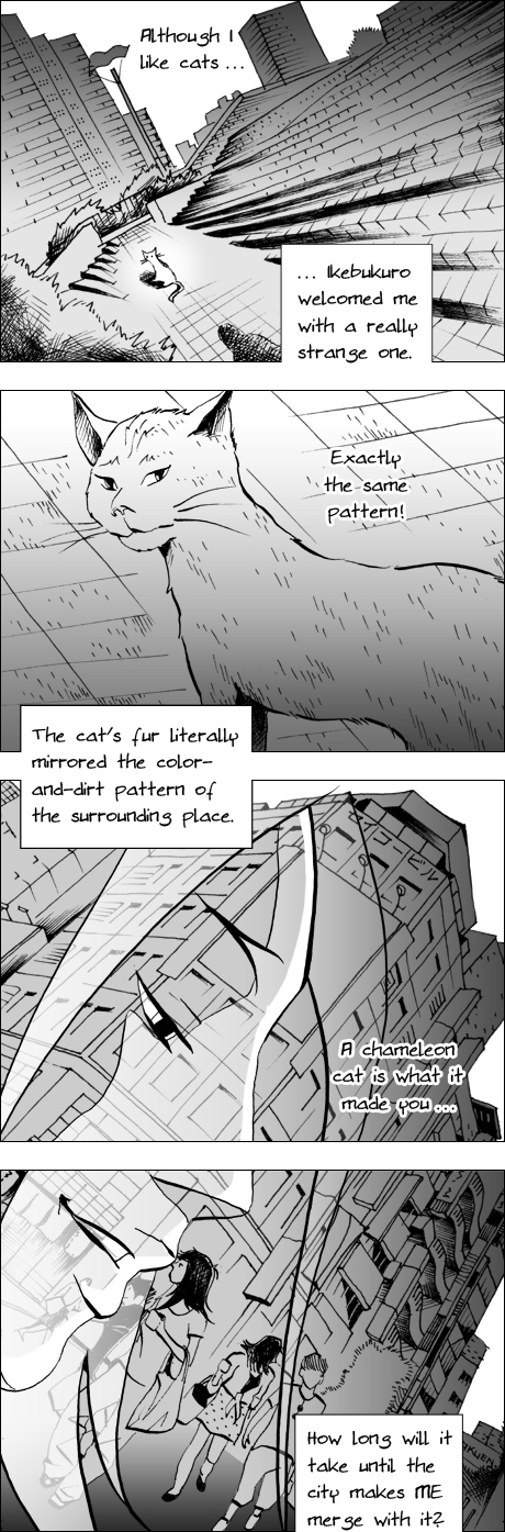 Tokyo Mosaic urban manga Ikebukuro chameleon cat