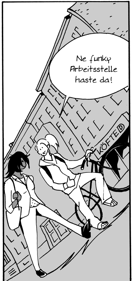 'A funky workplace you've got!' slice of life freelancer comic 06 funky job you got Arbeitsstelle Berlin
