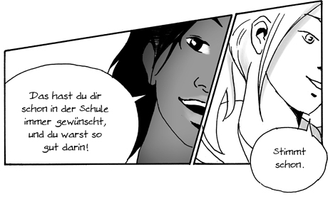 'This is what you've been longing for since school, and you were so good at it!' - 'True.' slice of life freelancer comic 09 career encouragement of an old friend